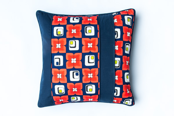 NAVY RETRO 2 boho STYLE CUSHION           45cm x 45cm